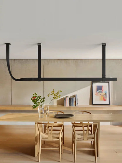 Minimalist LED Leather Pendant Chandelier Dining Table Hanging Lamp Office Pendant Lamp For Hotel Chandeliers Belt Home Decor