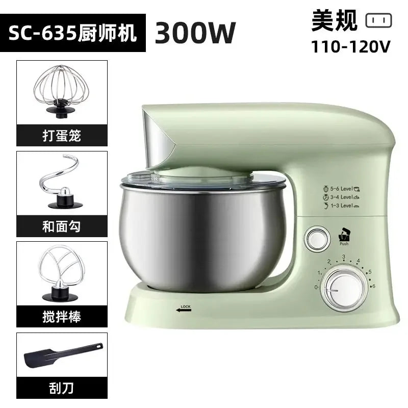 110V/220V Dragon Stand Mixer Small Household Multi-function Dough Kneader Cream Whisker Automatic LAB