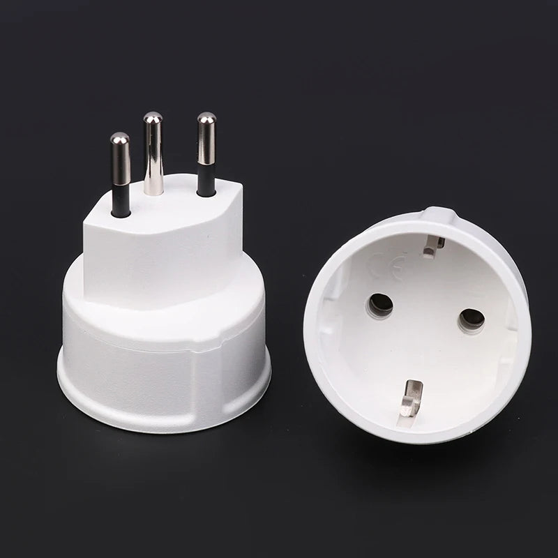(YOUU06)1pc Embedded Swiss Adapter Converter Plug EU DE Germany Socket 3Pin Swiss Plugs Adaptor Swiss Plug Turn To French Plug