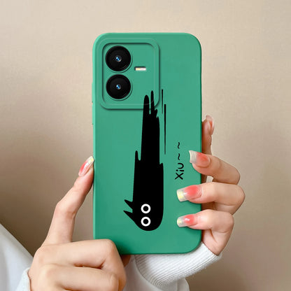 Case For Vivo Y22 Y22S Cover Camera Lens Protector For Vivo Y 22 Soft Liquid Silicone Cartoon Phone Back Covers For Women Man