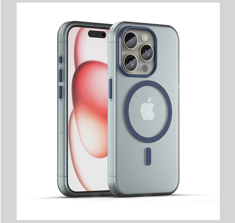 Magnetic Wireless Charge For Magsafe Case for iphone 17 Air 16E 16 15 14 13 12 11 iphone17 Pro Max Plus Matte TPU Bumper Cover
