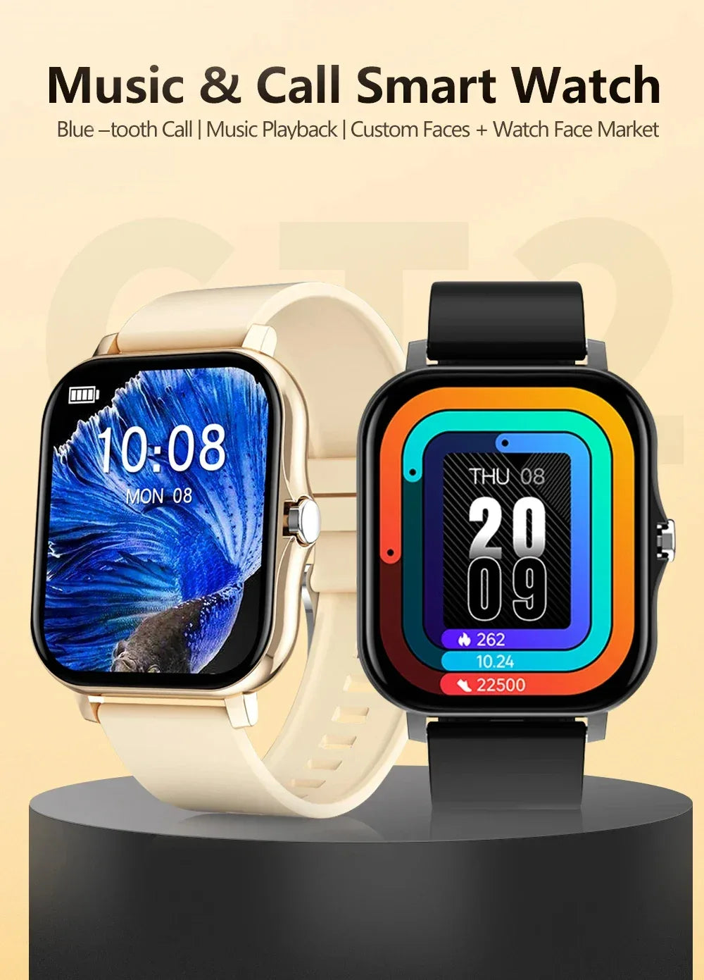 2025New Upgrad Smart Watch For Men Women 1.83Inch Full Touch Display BT Call Sports Monitoring SmartWatch For Android&IOS Phone