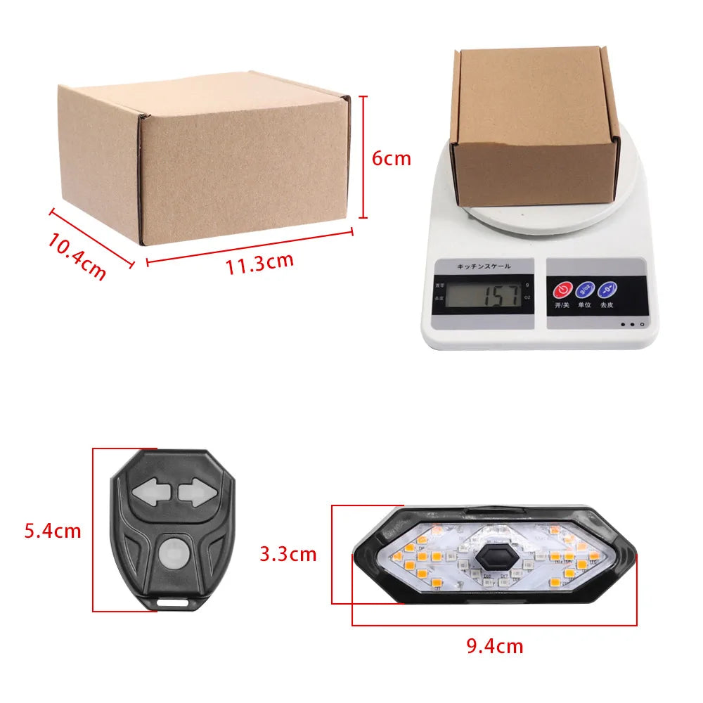 Turn Signal Lamp Modified USB Rechargable Smart Wireless For Xiaomi M365 1S pro Pro2 for MI3 Electric Scooter Flashing Light Par