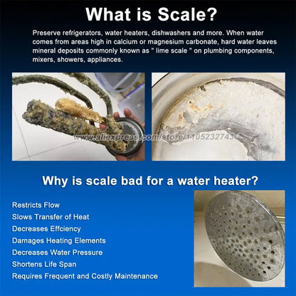 LPS10 Salt Free Water Descaler Whole House, Scale Water Softener System,, Prevent Scale Built Up On Water Heaters