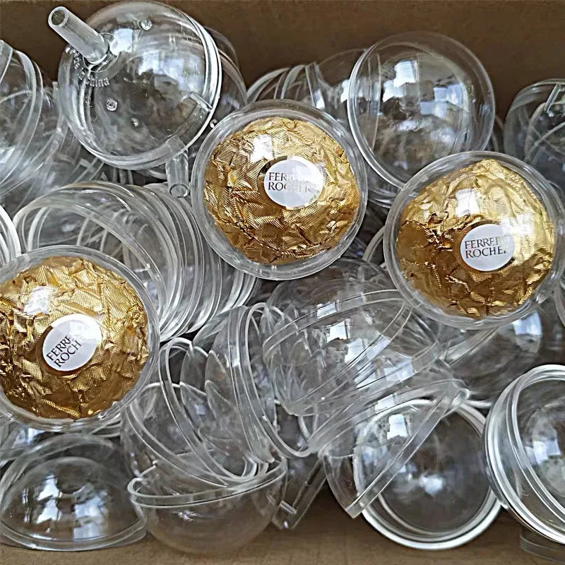 10/20/30/50pcs Clear Chocolate Wrapper Box Truffle Liner Flower Candy Box Chocolate Ball Holder Case Valentine's Day Gift Boxes