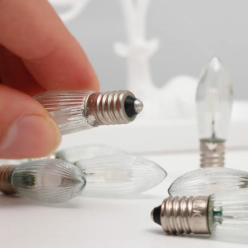 Warm-White E10 Tapered Candles Light Bulbs LED Replacement Bulbs for Lights Candle Arch Bathroom Kitchen Home Lamps Bulb Decor