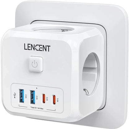 LENCENT USB Sockets dice Without Cable socket EU Socket Adapter Multiple socket EU Outlet Extender