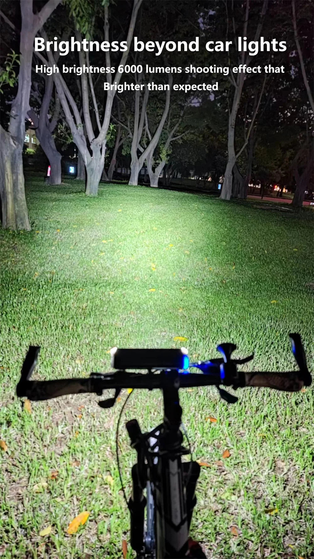 Bicycle Light Front 5200LM LED Light for Bicycle 8000mAh Mountain Cycle Headlight Lamp MTB Bike Light USB Flashlight Super Brigh