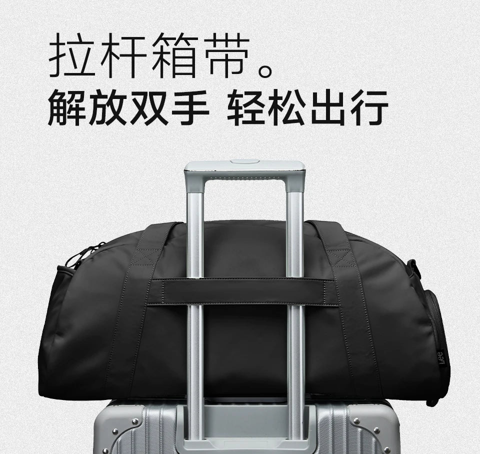 LEE Waterproof Sports Fitness Gym Bag Women Men Large Capacity Yoga Shoe Compartment Dry Pocket Luggage Travel Bag