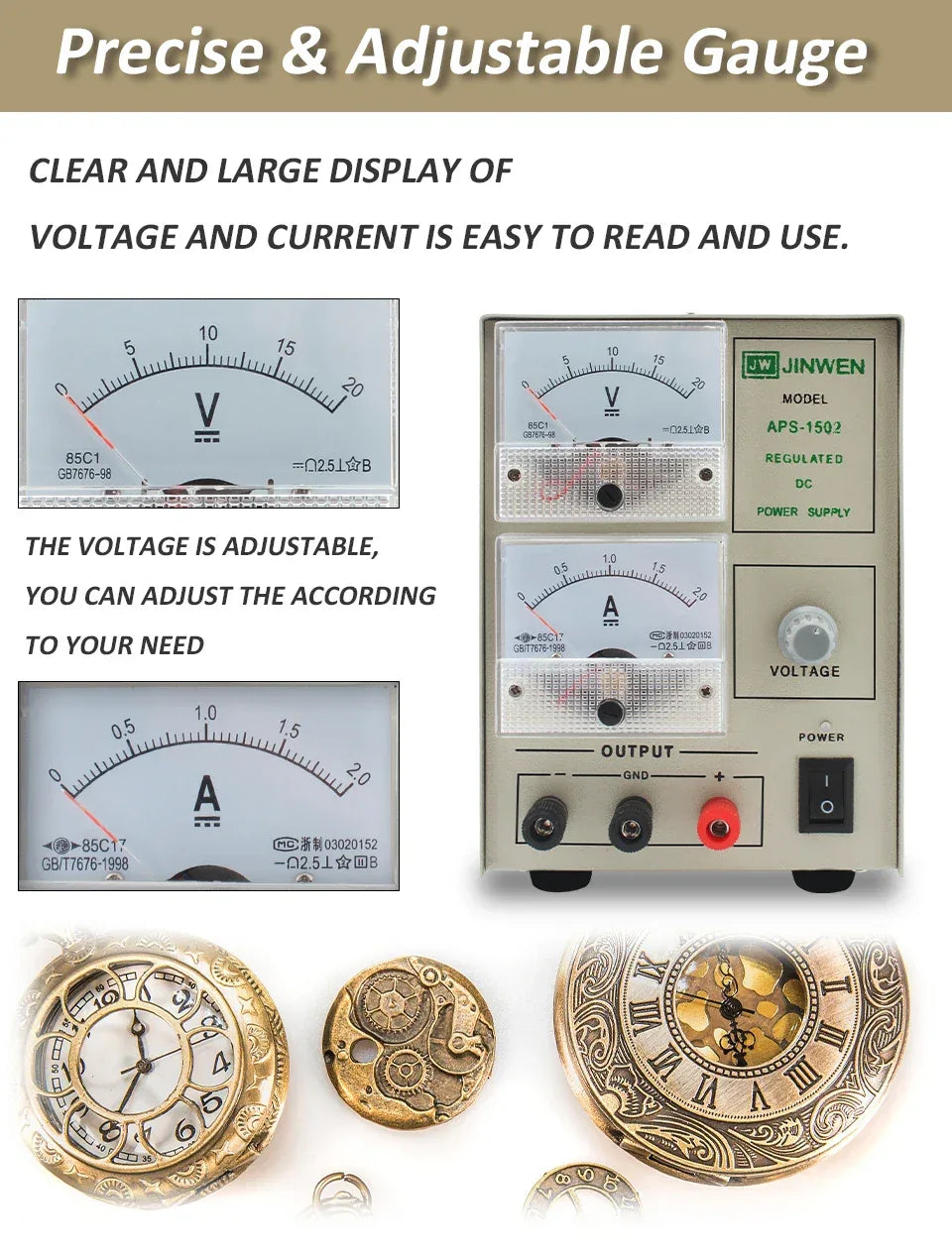 Silver Gold Plating Machine Jewelry Plater Electroplating Processing Tools with Voltage is Adjustable
