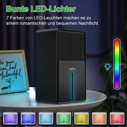 Loefme Dehumidifier 3000ml, Efficient Mode, Drying Mode, Sleep Mode, Intelligent Auto Defrost Function, Auto Shut off, 24h Timer