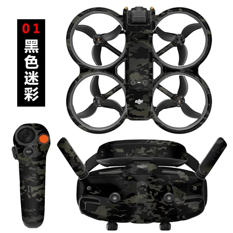 Stickers Skin Set Protective Film for DJI Avata 2 Motion Rocker 3 Goggles 3 Anti-scratch Protective Film Refit Decals Accessory