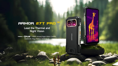 Ulefone Armor 27T Pro 5G THERMAL BY FLIR® Rugged Phone 10600mAh Android 14 Smartphone 64MP 6.78" 24GB+256GB NFC Mobile Phone