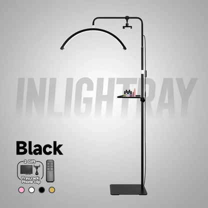 2025 New 23inch 45w Arc Half Moon Ring Light for Lashes Studio lights Photography Light Floor lamps for Eyelash Extension Beauty
