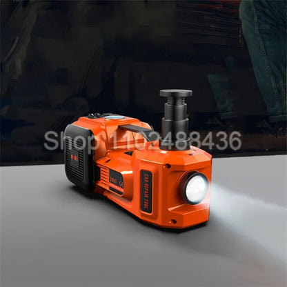 12V 5T Electric Car Hydraulic Jack with Tire Inflator Pump and LED Light  3 in 1 Lift jacks With Safe Hammer Tool Kit