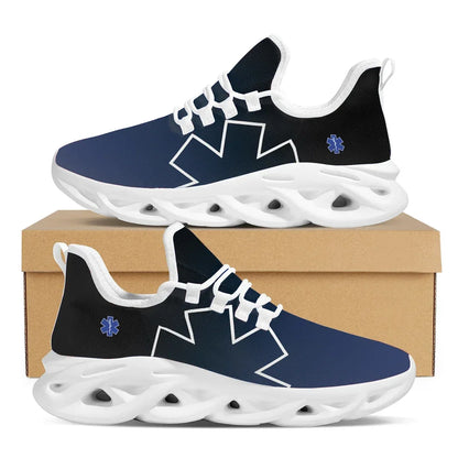 3D Doctor Nurse Dentist Print Flat Shoes Personality Gradient Bear Pattern Sneakers Breathable Lightweight Winter Lace-Up Shoes
