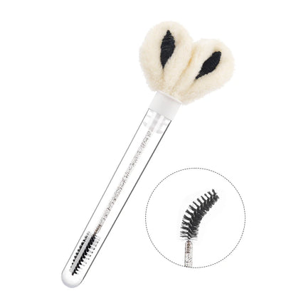 10pcs Tube Eyelash Brush Lash Extension Makeup Brushes Eyebrow Comb Rabbit Ears Designer False Eyelashes Microbrush Beauty Tool