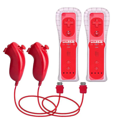 a Whole Set Remote Controller with Nunchuck Controller for  Wii Games Control for Wii Console Wireless Gamepad with Motion Plus