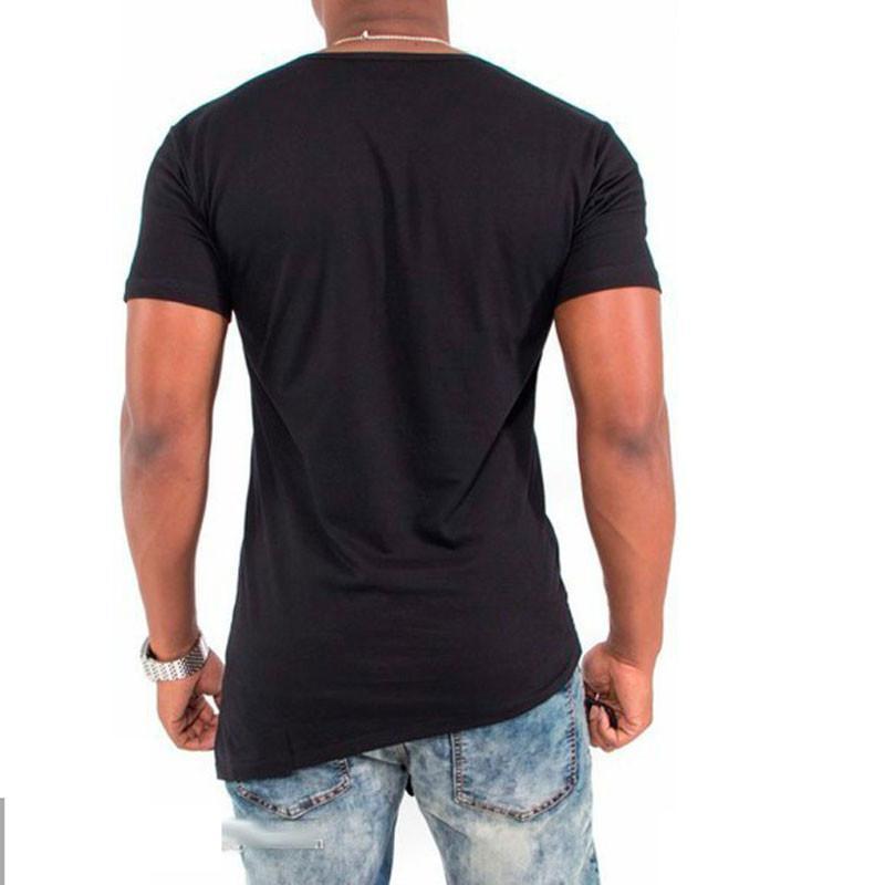 MRMT 2026 Brand New Men's Popular Irregular Short-Sleeved Men's Solid Color All-Match T-Shirt Hip-Hop Hip-Hop Fashion Casual Men