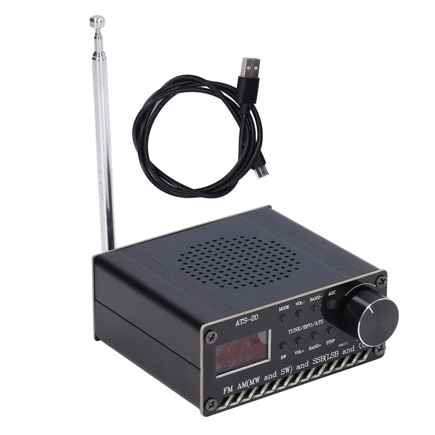 ATS-20 Radio Full Band Receiver DSP FM AM SSB Si4732 Portable Rechargeable with Antenna