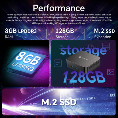 SOYO Mini PC Y5 Intel i3 4th Gen4030U 8GB RAM 128GB ROM Windows 10 WiFi BT4.2 Desktop Computer Multi-screen output