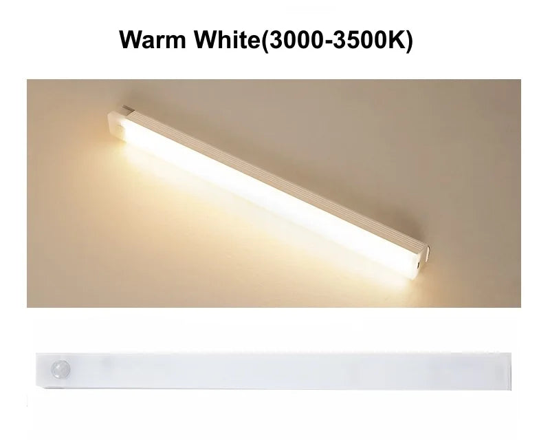 AITHEA USB Rechargeable PIR Motion Sensor LED Bar Lights Dimmable Detector Night Light Portable Induction Cabinet Lamp for Room