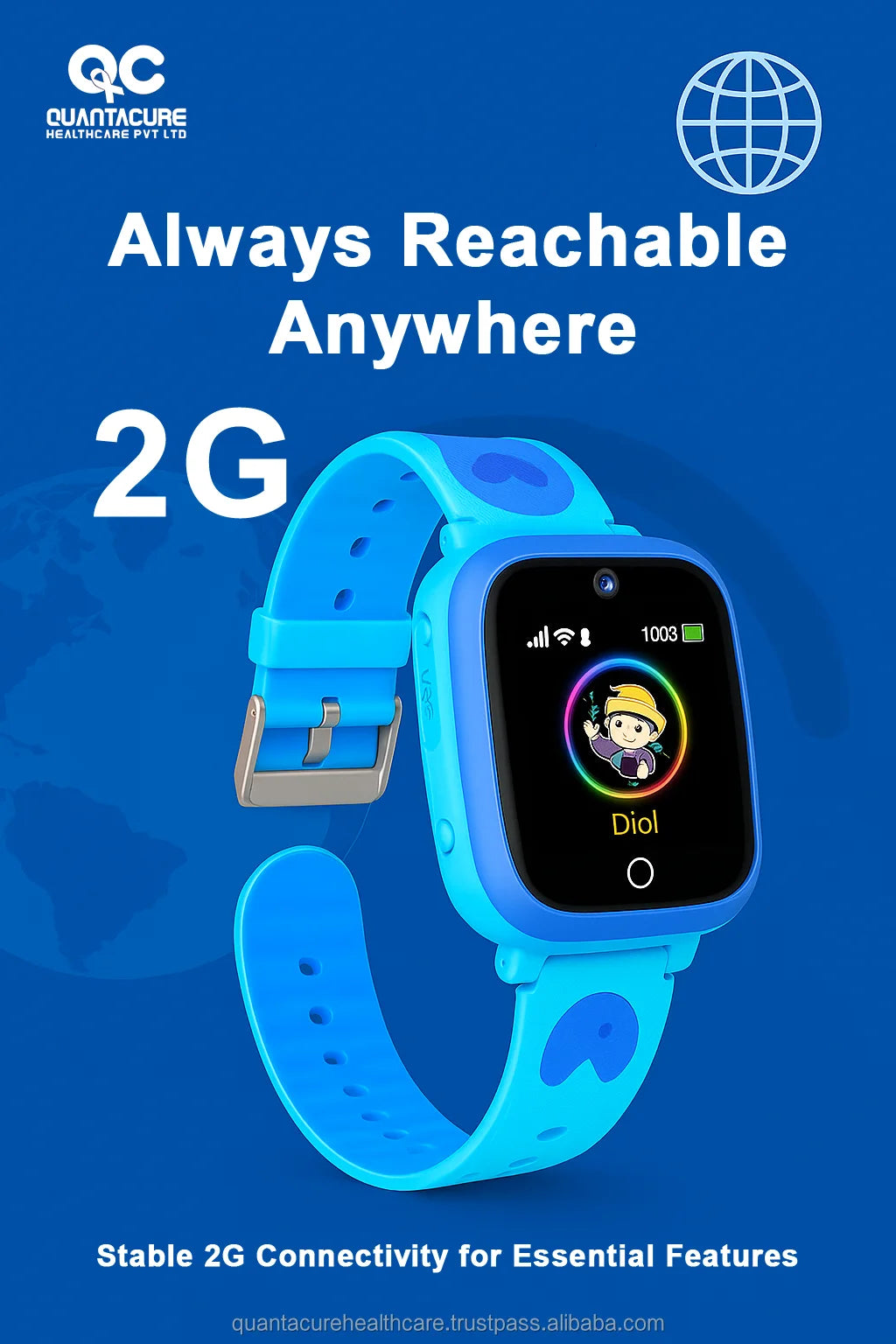 2025 QC K16 Kids Smartwatch GPS Navigation Tracker IP68 Waterproof TFT Touchscreen Camera 4G Wearable Silica Gel Sleep SOS Dial