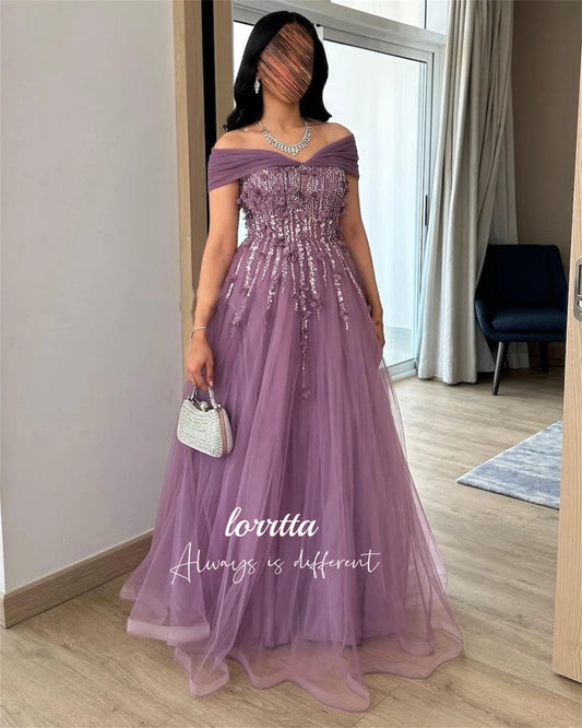 Lorrtta Wedding Party Dress Evening Eid 3D Flower Decoration Robe Soiree Robes De Cocktail Dresses Elegant Woman Gala Customized