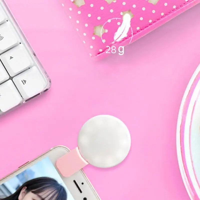Portable Mini LED Selfie Ring Light for Mobile Phones Durable Three Step Dimming Photography Clip-On Fill Light for Perfect Self