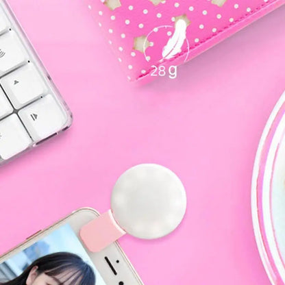 Portable Mini LED Selfie Ring Light for Mobile Phones Durable Three Step Dimming Photography Clip-On Fill Light for Perfect Self