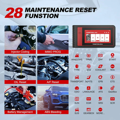 THINKCAR THINKTOOL MINI 2 CANFD Auto Car  Diagnostic Tools Obd2 Scanner Bi-directional Scan Tool 28 Resets Full System Diagnose