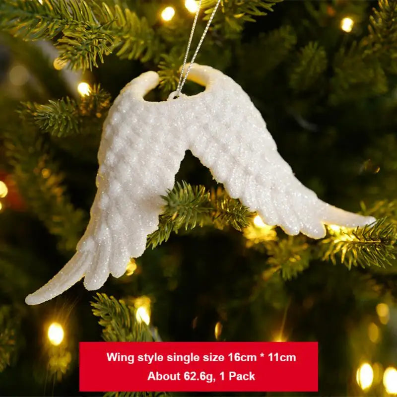 3Pcs Xmas Tree Pendants Snowflake Angel Deer Hanging Ornaments Christmas Decorations For Home Kids Toy New Year Party Decor