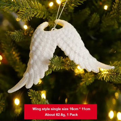 3Pcs Xmas Tree Pendants Snowflake Angel Deer Hanging Ornaments Christmas Decorations For Home Kids Toy New Year Party Decor