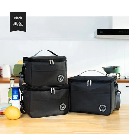 Portable Lunch Bag Food Thermal Box Waterproof Office Cooler Lunchbox With Shoulder Strap Insulated Case Essential for picnics
