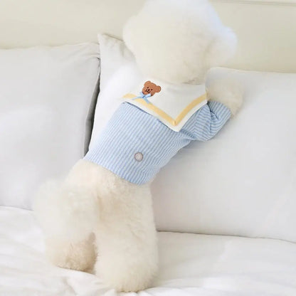 Pet Checkered Vest Cute Bear Two-leg T-shirt Thin and Breathable Shirt Cooling Vest for Dog Puppy Clothes