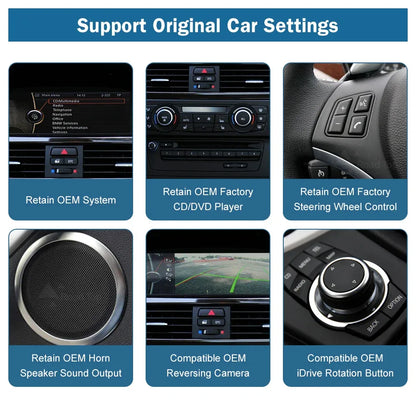 Road Top 8.8'' Wireless Carplay Android Auto Multimedia Display Screen For BMW 3 Series E90 E91 E92 E93 5 Series E60 E61 CCC CIC