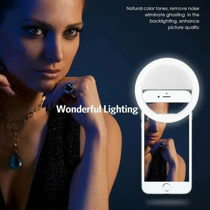 Led Selfie Ring Light USB Charge LED Selfie Fill Light Mobile Phone Live Broadcast Video LED Selfie Ring Lamp For All Smartphone