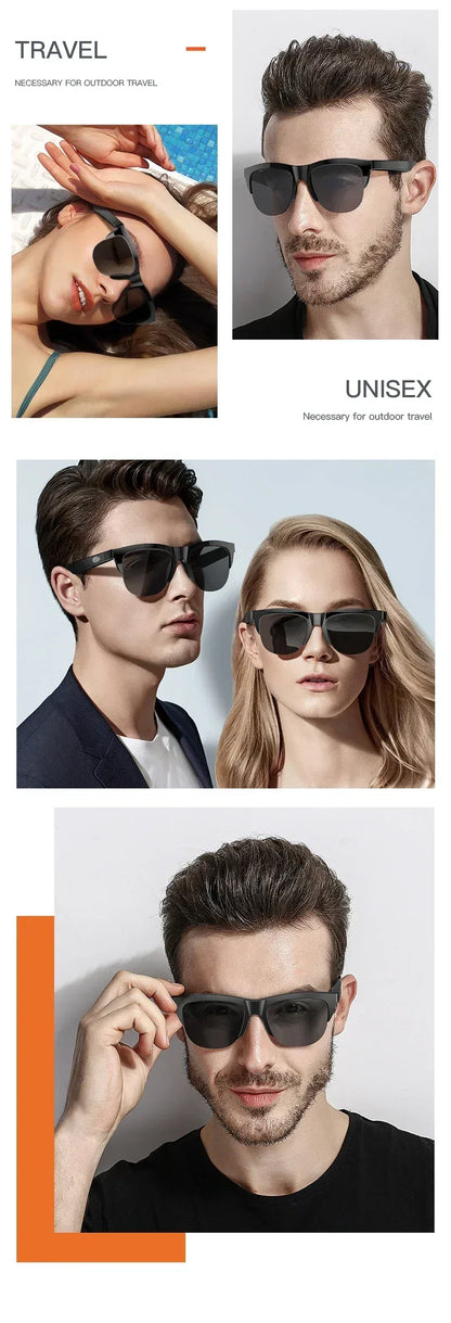New Smart Bluetooth V5.3 Sunglasses Glasses Call Outdoor Sports Headphones HIFI Black Technology Anti-touch UV For Men And Women