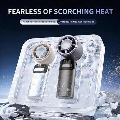 3000mah Semiconductor Refrigeration High-speed Handheld Electric Fan USB Portable Rechargeable Outdoor Small Fan