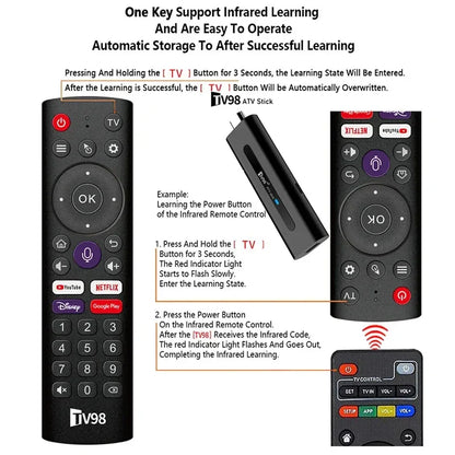 Android TV Stick Set Top Box 8K Dual WiFi 6 Quad Core BT5.0 HDR+10 Google Assistant for Netflix YouTube iptv H313 Media Player