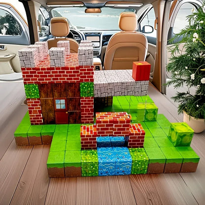 Creative Magnetic Building Block Bricks My Famous Scene World Architectural Set DIY Model Kids Toy Christmas Gifts for Boy Girls