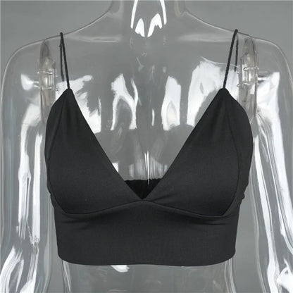 New arrival european fashion bra women crop top fashion slim sexy hot black bralette vest ladieswear solid fitness bralet sale