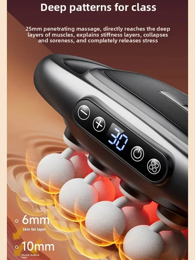 Brand high-end 16-head fascia gun multi-head massager, waist and back muscles deep relaxation 16-head massager