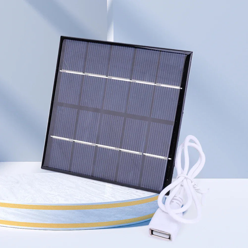 3/5W Battery Charger Solar Panel USB Output Polycrystalline Solar Panel Mobile Power Supply Lightweight for Charger 3.7V Battery