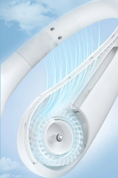 Fan Long Battery Neck Portable No Bladeless Hanging Neck Rechargeable Air Cooler 3 Speed Mini Summer Sport Fan 1200mAh