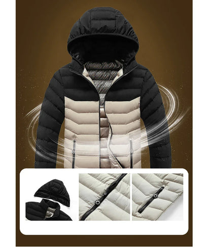 Winter Men's Bomber Padded Jacket Casual Men Cotton Thicken Warm Hooded Parkas Coats Male Thermal Windbreaker Jackets Clothing