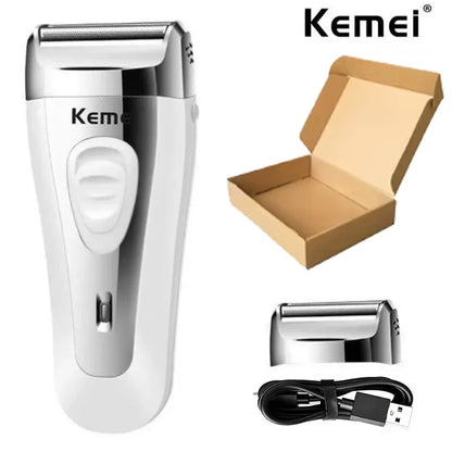 KM-9038 Powerful Rechargeable Shaver for Men Foil Electric Shaver Beard Head Shaving Electric Razor Facial USB with Extra Mesh