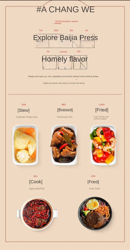 New Electric Ceramic Stove Home Mini Tea Cooker 2000W High Power Induction Cooktop Round Induction Cooker Kitchen Appliances 인덕션