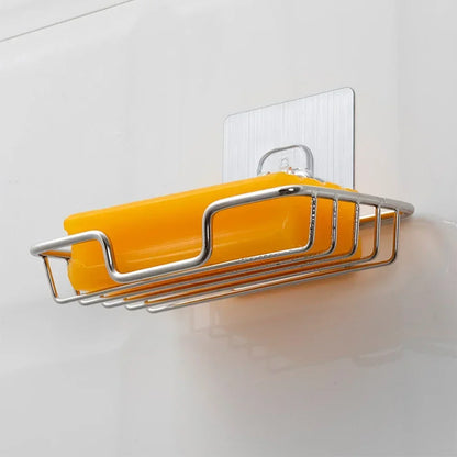 1Pcs Bathroom Soap Holder Wall Mounted Soap Rack Holder Stainless Steel Self Adhesive Soap Rack Wall Mounted Dish