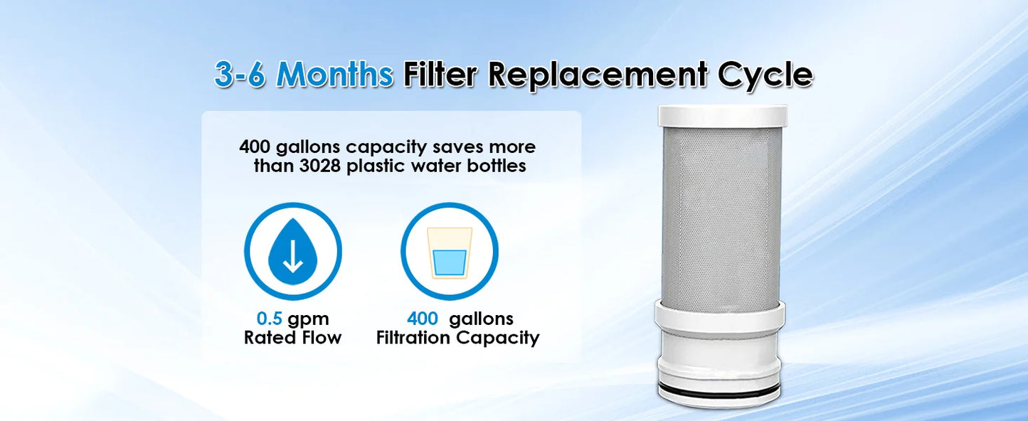 ALTHY Faucet Tap Water Filter Purifier System, Reduces Lead, Chlorine & Bad Taste NSF Certified 320-Gallon Kitchen